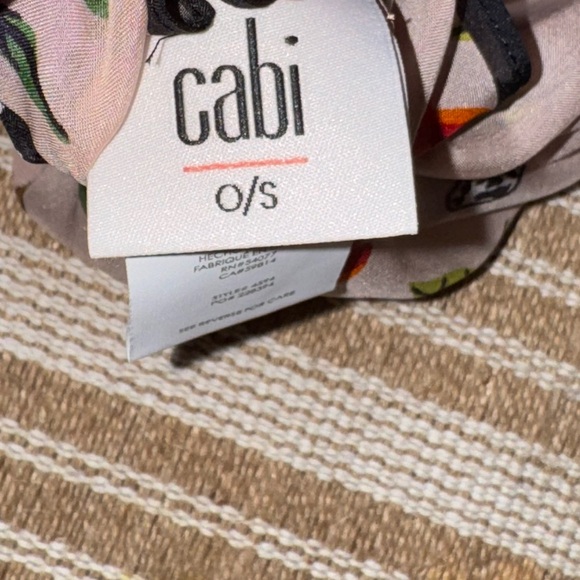 CAbi J’Adore 100% Silk Neck Scarf Butterflies and Tigers Style #4594 - Picture 4 of 5